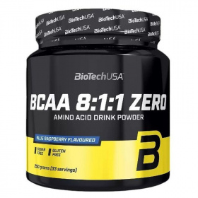 BioTechUSA BCAA 8:1:1 ZERO (kékmálna) aminósav italpor 250g