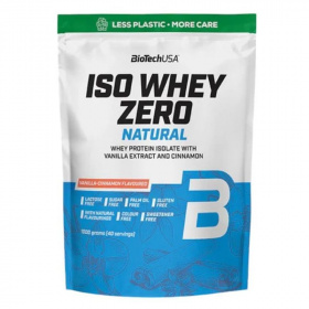 BioTechUSA Iso Whey Zero lactose free natural (vanília-fahéj) tejsavó fehérjepor 1000g