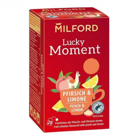 Milford lucky moment őszibarack és citrom ízű gyümölcstea (20x2,25g) 20db