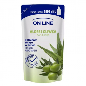 On Line folyékony krémszappan utántöltő aloe vera és olíva 500ml