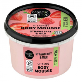 Organic Shop eper joghurt testápoló mousse bio eper és tej kivonattal 250ml