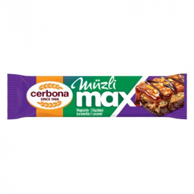 Cerbona müzliszelet max mogyoró-karamell 30g