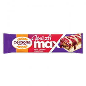 Cerbona müzliszelet max málna-citrom 30g