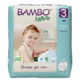 Bambo Nature eldobható pelenka 3-as méret, 4-8 kg, 28db