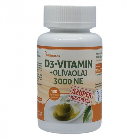 Netamin D3-vitamin 3000NE + olívaolaj lágyzselatin kapszula - Szuper Kiszerelés 100db