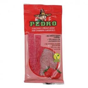 Pedro strawberry belt gumicukor (vegán) 80g