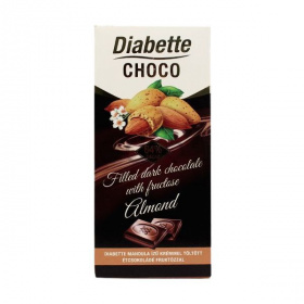 Diabette töltött étcsokoládé - mandula 80g