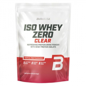 BioTechUSA Iso Whey Zero Clear (trópusi gyümölcs) tejsavó fehérjepor 1000g