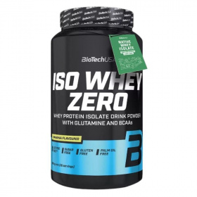 BioTechUSA Iso Whey Zero lactose free (banán) tejsavó fehérjepor 908g