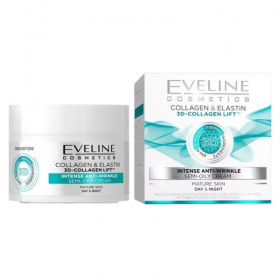 Eveline 3D Collagen intenzív ránctalanító félzsíros arckrém érett bőrre 50ml