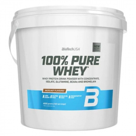 BioTechUSA 100% Pure Whey (mogyoró) tejsavó fehérjepor 4000g