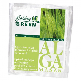 Golden Green spirulina alga öregedésgátló lehúzható alginát arcmaszk 6g