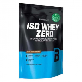 BioTechUSA Iso Whey Zero lactose free (mogyoró) tejsavó fehérjepor 500g