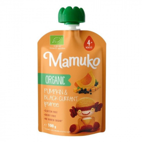 Mamuko bio sütőtök és fekete ribizli püré 100g