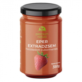 Premium Natura csökkentett energia tartalmú extra dzsem (édesítőszerekkel, eper) 350g