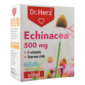 Dr. Herz Echinacea 500mg + C-vitamin + szerves cink kapszula 60db