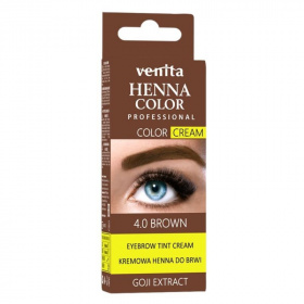 Venita Henna Color tartós szempilla és szemöldök krémfesték (középbarna, goji bogyóval) 15g