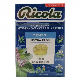 Ricola cukorka extra erős mentol 40g