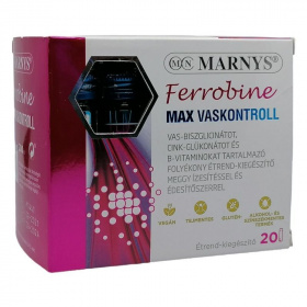 Marnys Ferrobine MAX Vaskontroll meggy ízű folyékony étrend-kiegészítő (20x10ml) 20db