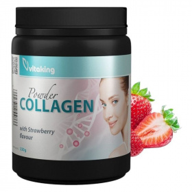 Vitaking Kollagén por - Eper, tasakos 330g