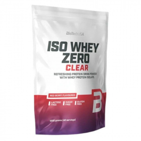 BioTechUSA Iso Whey Zero Clear (red berry) tejsavó fehérjepor 1000g