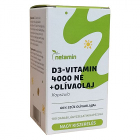 Netamin D3-vitamin 4000NE+olívaolaj kapszula 100db