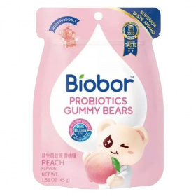 Biobor gumicukor probiotikus öszibarack 45g